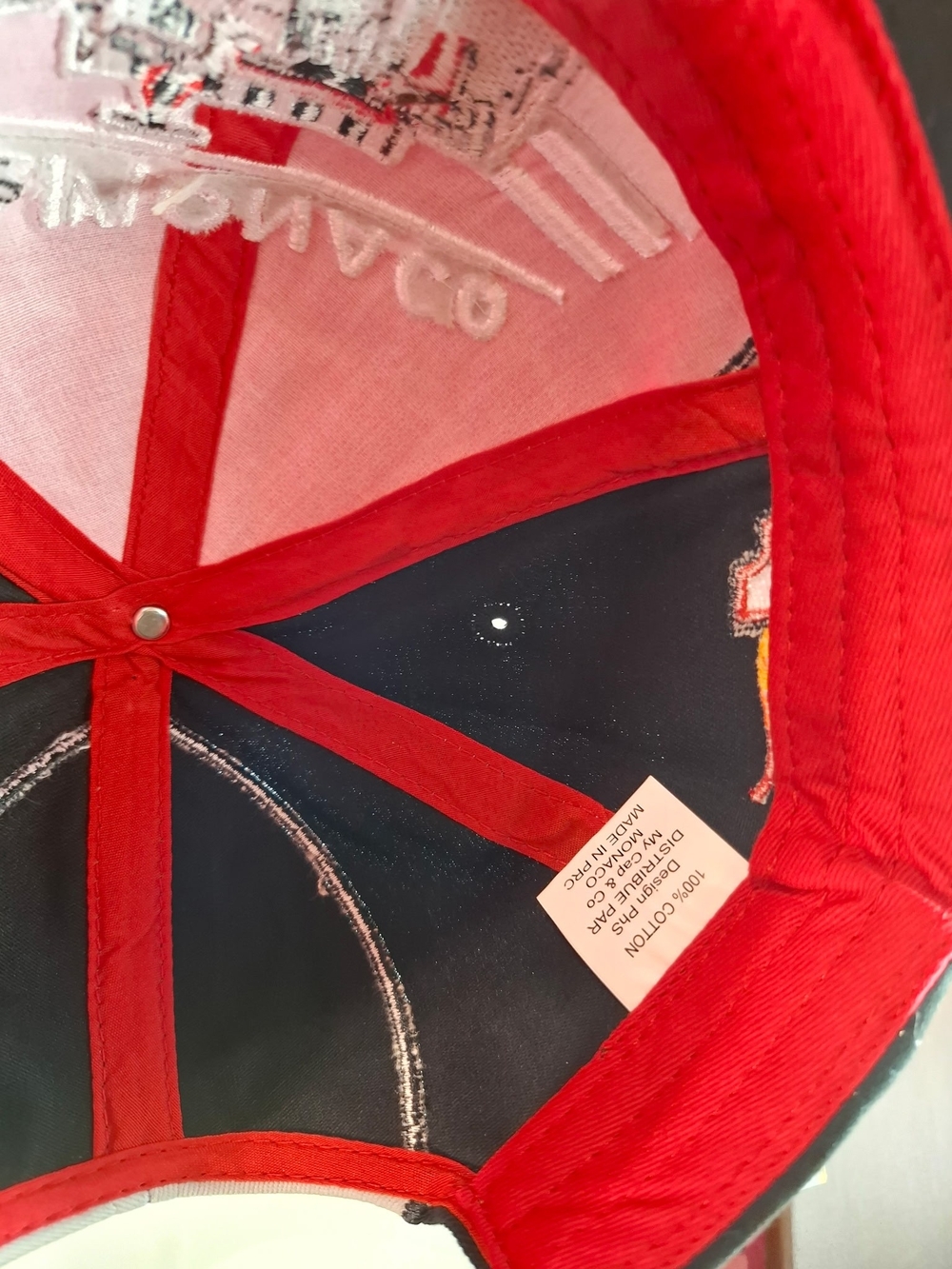 Monaco Red Racing Cap With Flame Accent View 5